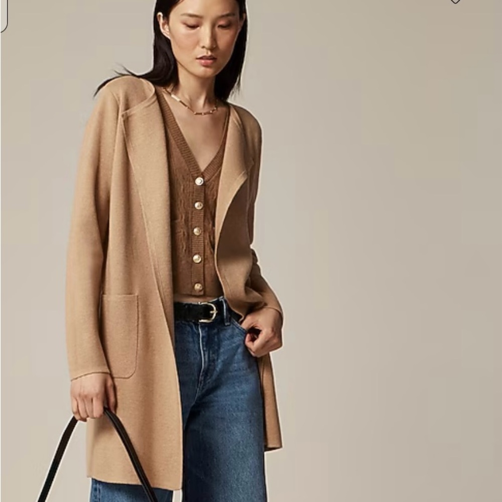 J. Crew Tan Cardigan Sweater nwot